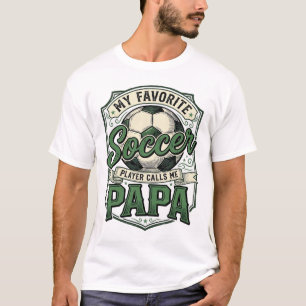Voetbal Papa Vintage Gravure Shirt Ontwerp_1