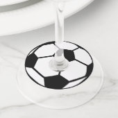 Voetbal partij aangepaste kleur wijnglas labels (Dichtbij)