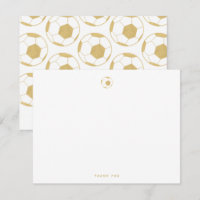 Voetbal Party Dank u Gold Note Kaart