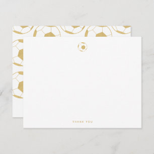 Voetbal Party Dank u Gold Note Kaart