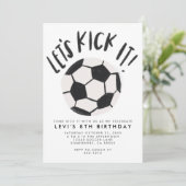 Voetbal Party Uitnodigen Kaart (Staand voorkant)