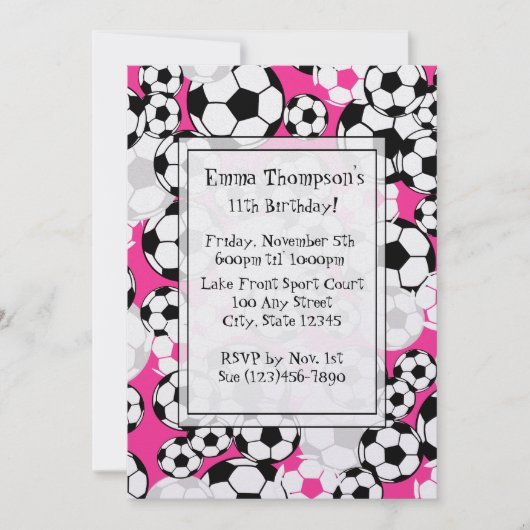 Voetbal Party Uitnodiging (Voorkant)