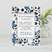 Voetbal Party Uitnodiging (Staand voorkant)