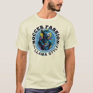 Voetbal Passie in Llama Stijl, Voetbal T-shirt