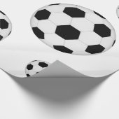 Voetbal patroon cadeaupapier (Hoek)