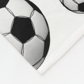 voetbal Patroon Fleece Deken (Hoek)