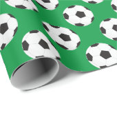 Voetbal Patroon groen Cadeaupapier (Rol Hoek)
