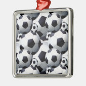 voetbal Patroon Metalen Ornament (Links)