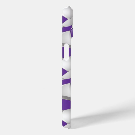 Voetbal Patroon Paarse Case-Mate iPhone Case (Achterkant / Rechts)