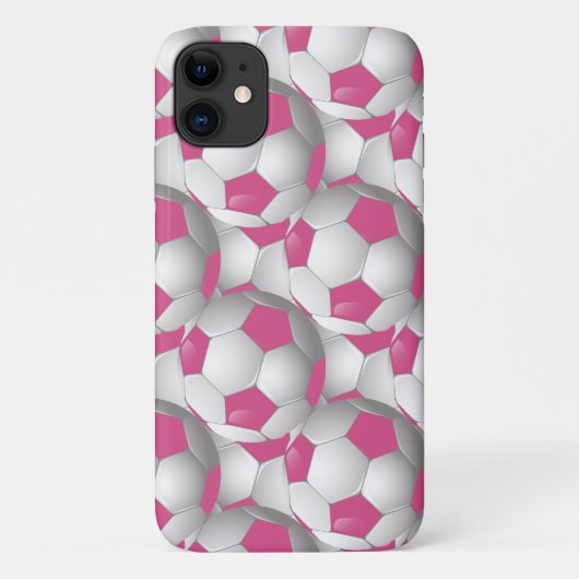 voetbal Patroon roze Case-Mate iPhone Case (Achterkant)