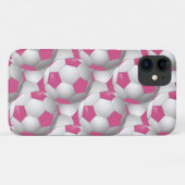 voetbal Patroon roze Case-Mate iPhone Case (Achterkant (horizontaal))