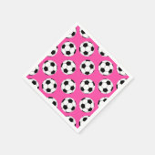 Voetbal Patroon roze Servet (Hoek)