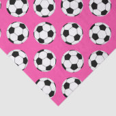 Voetbal Patroon roze Tissuepapier (Detail)