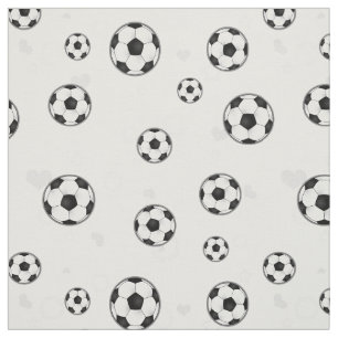 voetbal Patroon zwart-wit Stof