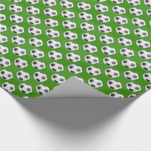 VOETBAL PATTERN CADEAUPAPIER (Hoek)