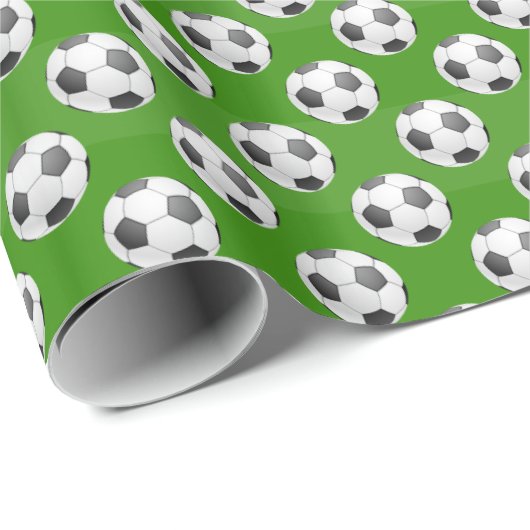 VOETBAL PATTERN CADEAUPAPIER (Rol Hoek)