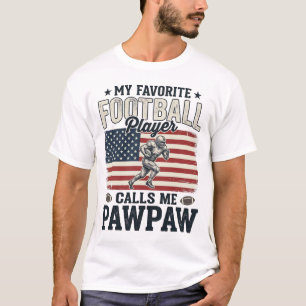 Voetbal Pawpaw Vintage Amerikaanse Vlag Shirt Ontw