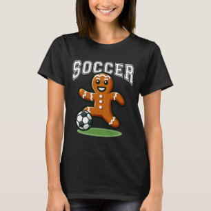 Voetbal Peperkoek Voetbal Kerstmis Kerstmis T-shirt