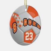 Voetbal personaliseren | SINAASAPPEL Keramisch Ornament (Rechts)