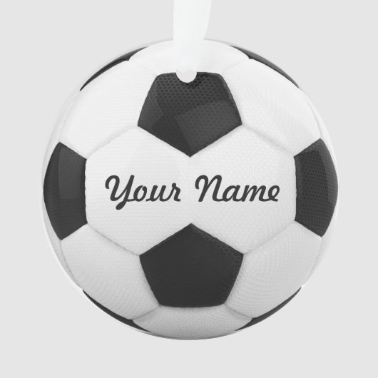 Voetbal - Persoonlijke naam Ornament (voorkant)