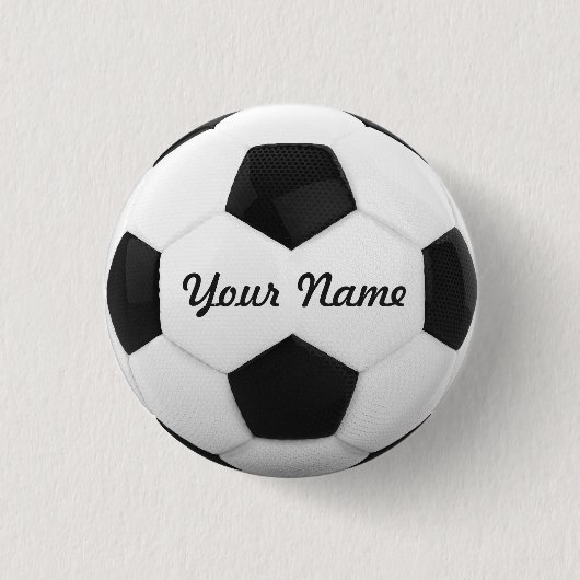 voetbal - Persoonlijke naam Ronde Button 3,2 Cm (Voorkant)