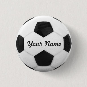 voetbal - Persoonlijke naam Ronde Button 3,2 Cm