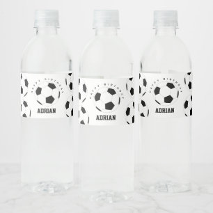 Voetbal Persoonlijke Naam Verjaardag Waterfles Etiket