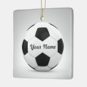 voetbal Persoonlijke naamdecor Keramisch Ornament (Links)