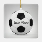 voetbal Persoonlijke naamdecor Keramisch Ornament (Achterkant)