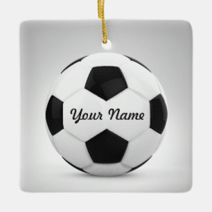 voetbal Persoonlijke naamdecor Keramisch Ornament