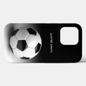 Voetbal persoonlijke telefoontas zwart Case-Mate iPhone case (Achterkant (horizontaal))