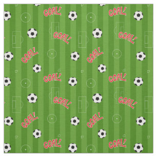 Voetbal Pitch Goal en Groene Strepen Stof