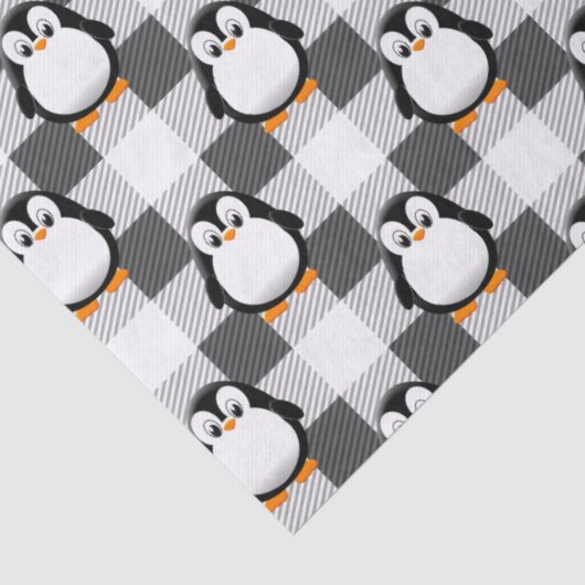 Voetbal Plaid Pattern in zwart wit en grijs Tissuepapier (Detail)