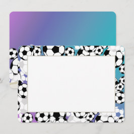 Voetbal Plat Kaart Bedankt