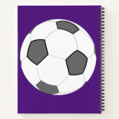 Voetbal Player Kick Paars Spiral Notitieboek (Achterkant)