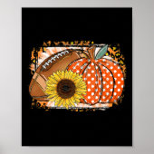 Voetbal Pompoen Zonnebloem Voetbal Liefhebber Herf Poster (Voorkant)