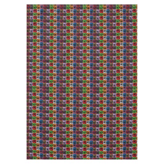 Voetbal Pop Art Pattern Tafelkleed (Voorkant)