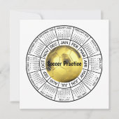 Voetbal Practice Kalender Kaart (Voorkant)