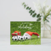 Voetbal Prettige feestdagen met kerstkerstmis (Staand voorkant)