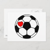 Voetbal (Rode hars) Briefkaart (Voorkant / Achterkant)