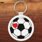 Voetbal (Rode hars) Sleutelhanger (Voorkant)