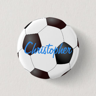 voetbal - ronde button 3,2 cm