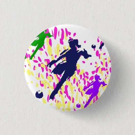 VOETBAL RONDE BUTTON 3,2 CM (Voorkant)