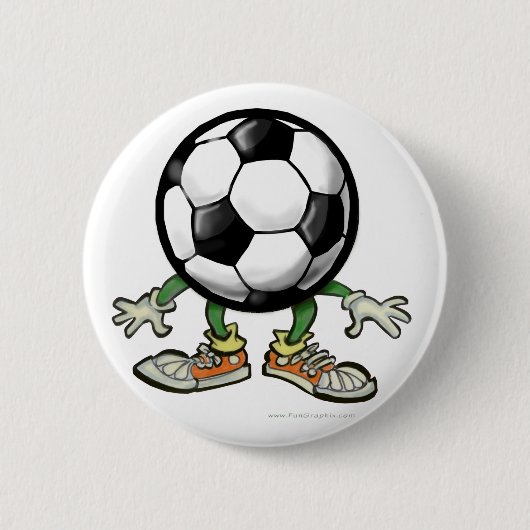 Voetbal Ronde Button 5,7 Cm (Voorkant)