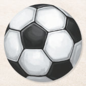 Voetbal Ronde Kartonnen Onderzetter (Voorkant)