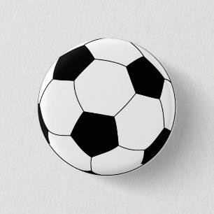 Voetbal ronde pin-knop button 3,2 cm