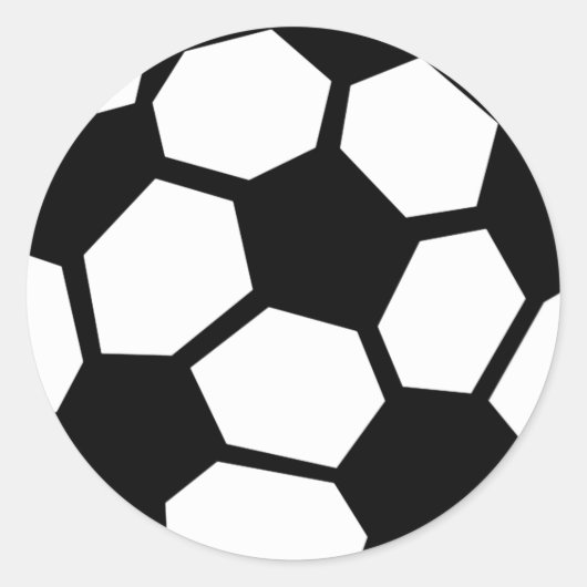 Voetbal Ronde Sticker (Voorkant)