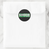 Voetbal Ronde Sticker (Tas)