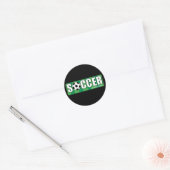 Voetbal Ronde Sticker (Envelop)