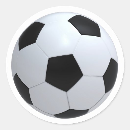 Voetbal Ronde Sticker (Voorkant)